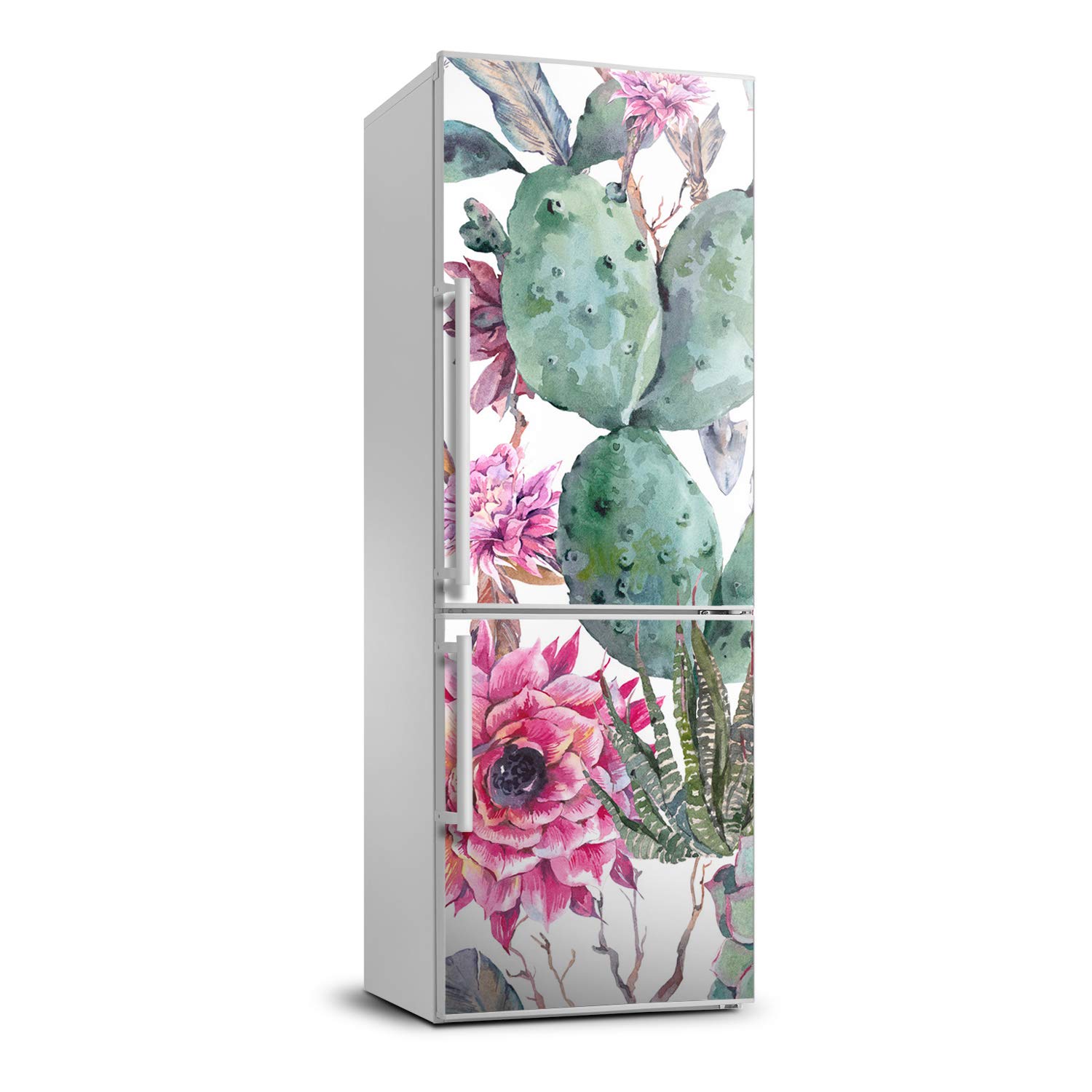 Cubierta del refrigerador premium con impresión de alta resolución marca Tulup cactus