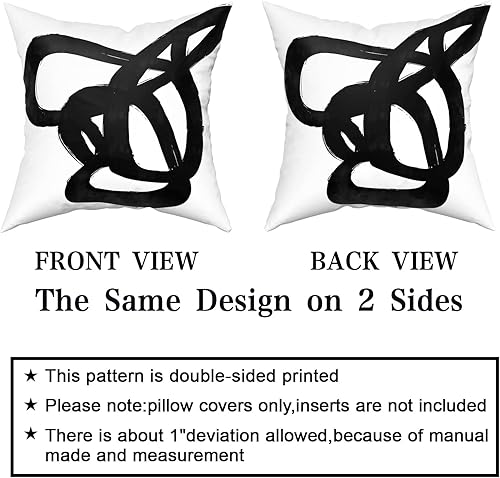 Miniatura 3 de Juego de 2 fundas de almohada de 18 x 18 pulgadas, modernas fundas de almohada abstractas, fundas decorativas para el hogar, sofá, cama