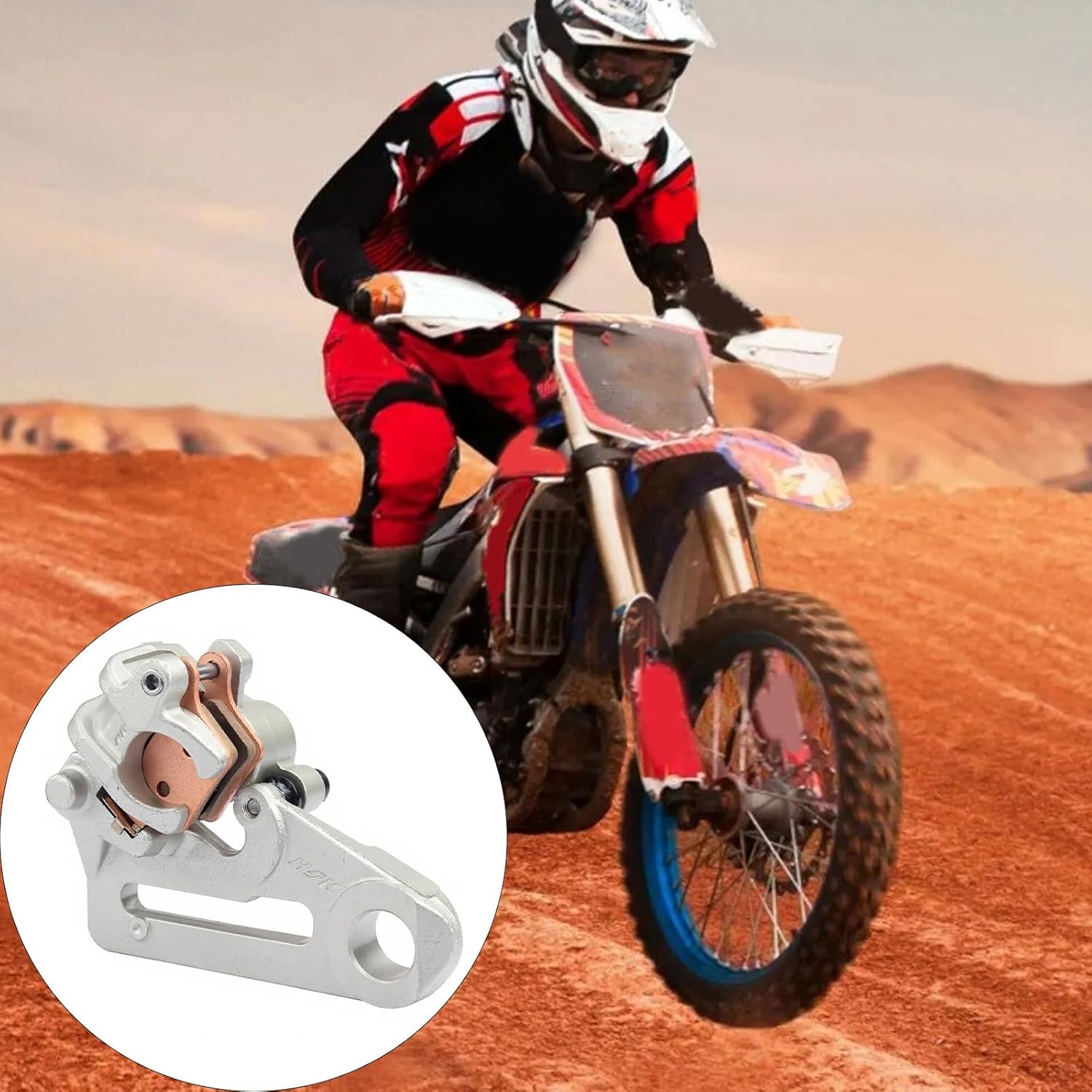 Off Roading Bike Rear Brake Assembly Advanced Cooling Technology 25% Aluminum Alloy Professional Braking Systems Rear Brake Caliper