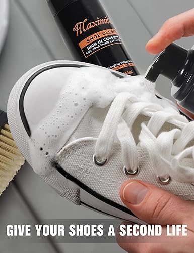 Miniatura 4 de MAXIMILIAN Kit profesional de limpieza de zapatos Kit de limpiador de zapatos premium para gamuza, lona, tela, malla, punto, etc. Solución