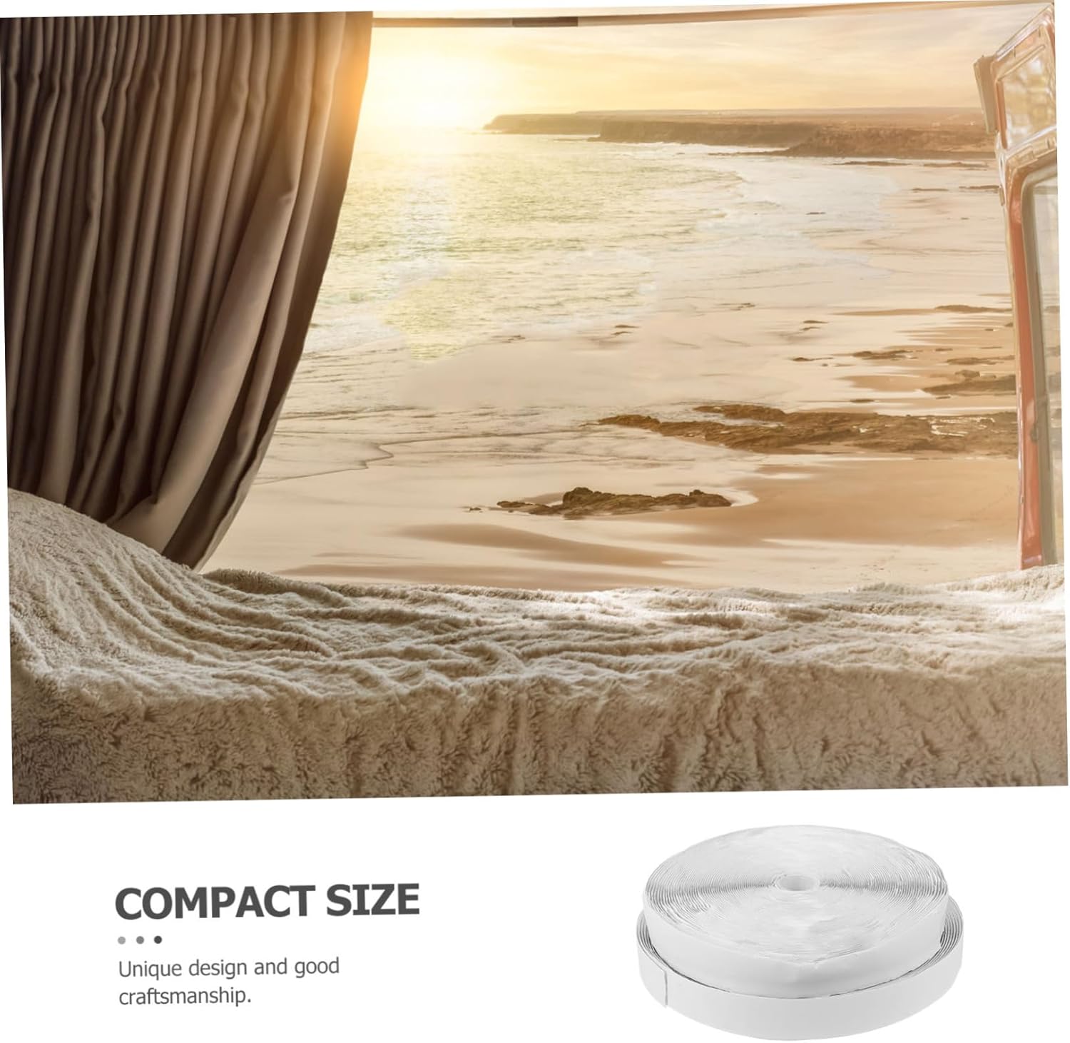 Gadpiparty 1Set Heavy Duty Double Sided Adhesive Hook and Loop Tape for Curtains Screens Car Mats Durable Self Adhesive Carpet Fixing Strips Versatile Household Tool