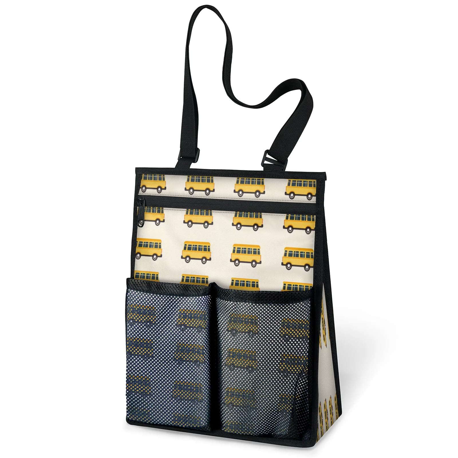 Ourtheme Buses Car Design Portable Shower Bag for Travel Gym Camp Beach Tote Shower Caddy Bags Hanging Toiletry