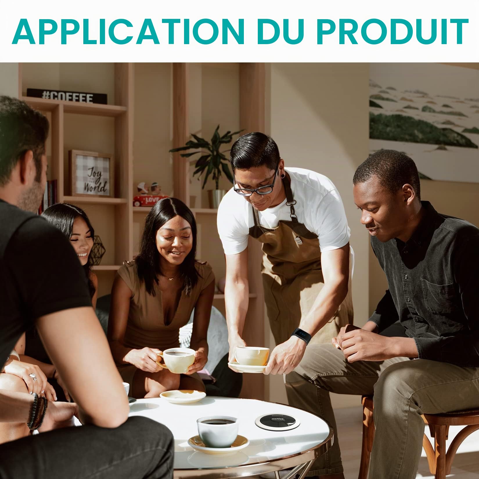 SINGCALL Système d'Appel sans Fil Étanche pour Le Restaurant avec Récepteur | Système d'Appel Serveur pour Resto/Hôtel/Bar/Café Signal Stable Longue Portée 1 Récepteur Mobile Étanche 10 Boutons d'Appel