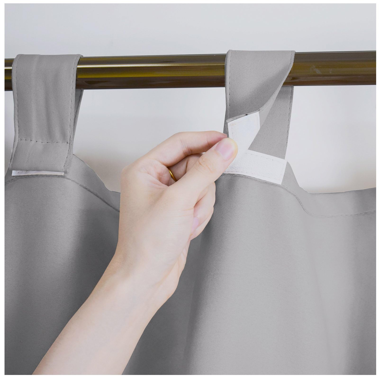 Tende per Gazebo da Esterno 262L × 150A cm, Tenda da Sole per Esterno Idrorepellente Tende Termiche per Balconi Terrazze con Passanti Adesivi protezione solare