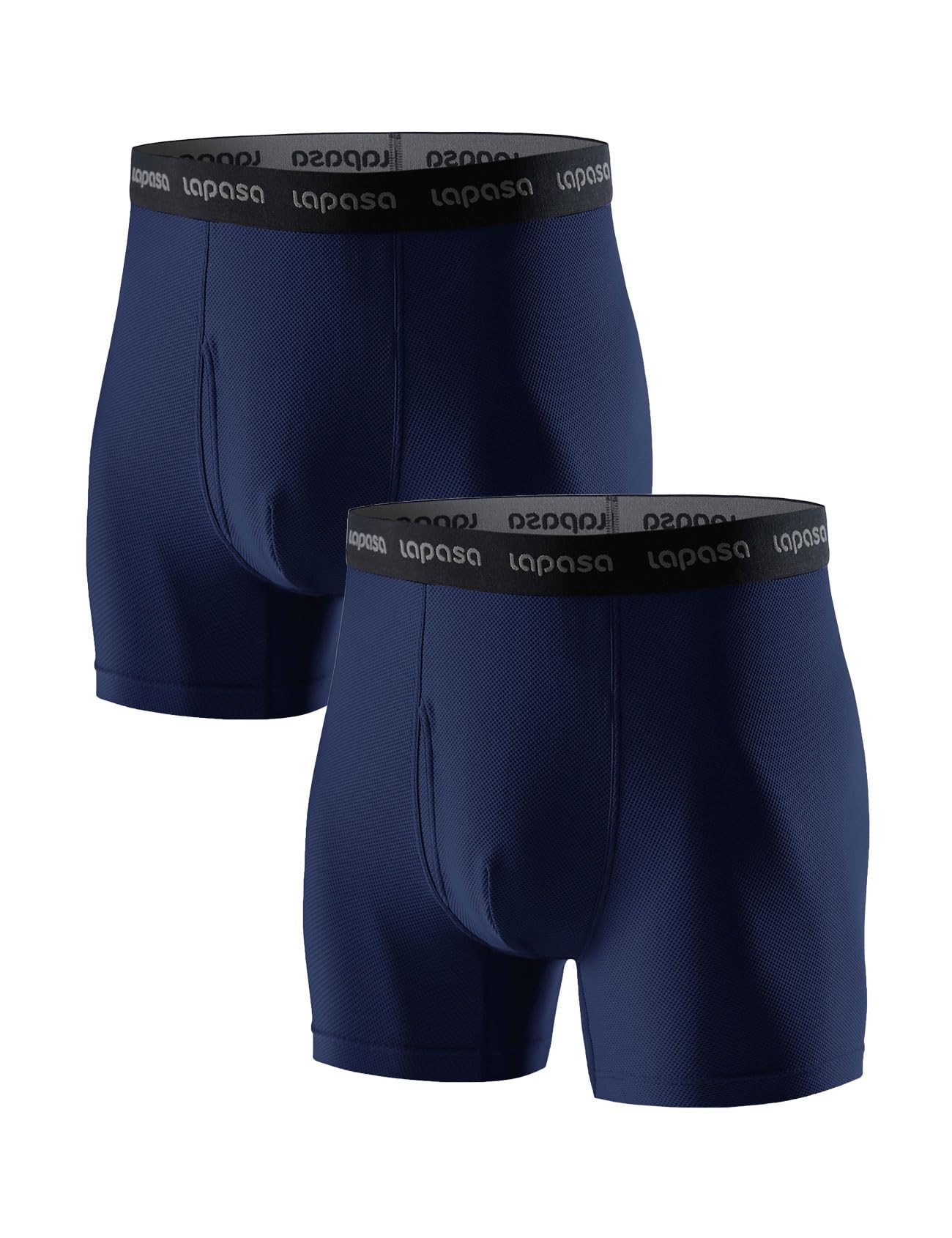 LAPASA Calzoncillos Bóxer Deportivo Hombre (Pack de 2) Secado Rápido y sin Olores Calzoncillo Ligero para Viajar Ropa Interior Senderismo Viaje Sport Transpirable M16