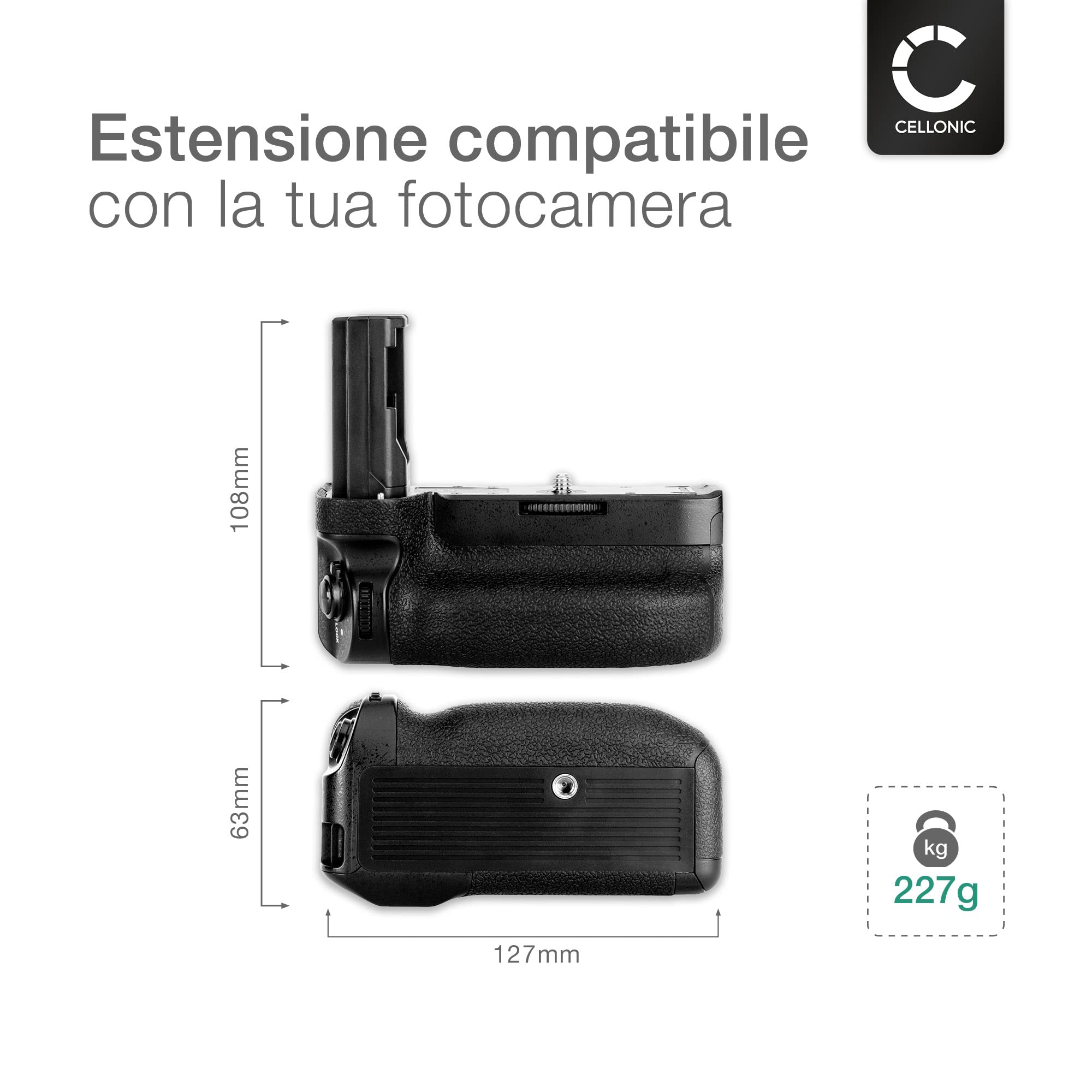 CELLONIC Impugnatura Batteria Compatibile con Sony VG-C3EM