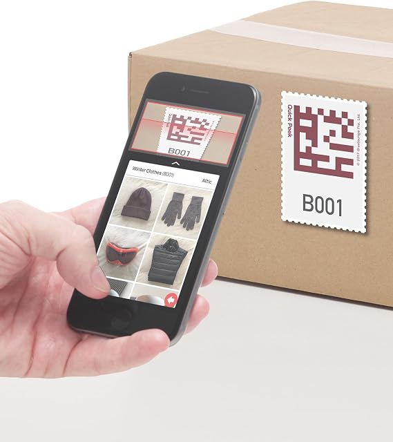 Bluelounge Quick Peek 32 Labels + Smart App for Quickly Finding All Your Packed Items