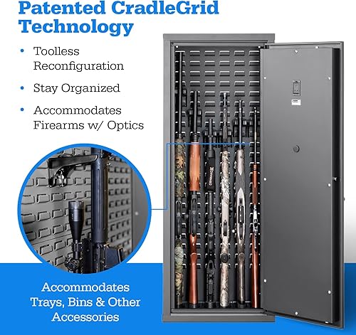 Miniatura 4 de SecureIt Agile Model 52 Gun Safe - Holds Rifles, Shotguns, Pistols & Other Handguns - Intelligent Home Firearm Storage wKeypad Control, Easily Wall