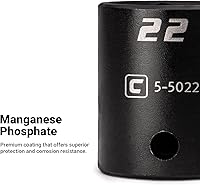 Vista 4 de Capri Tools Zócalo de impacto poco profundo, accionamiento de 1/2 pulgada, 6 puntos, métrico (0.984 in)