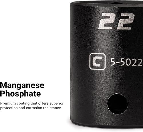 Miniatura 4 de Capri Tools Zócalo de impacto poco profundo, accionamiento de 12 pulgada, 6 puntos, métrico (0.984 in)