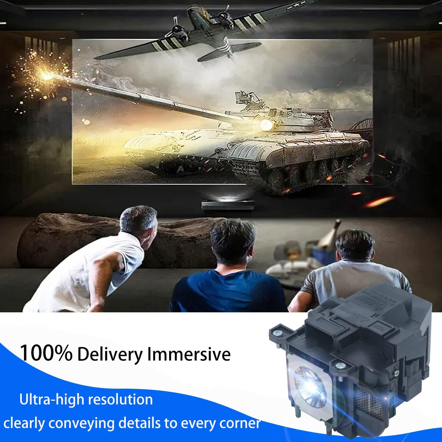 A+ Quality ELPLP88 V13H010L88 for Epson PowerLite Home Cinema 2045 2040 1040 640 740HD EX3240 EX5240 EX5250 EX9200 VS240 VS340 EB-97H 98H 99WH 955WH X27 S27 Replacement Projector Lamp Bulb