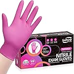 SwiftGrip Pink Gloves Powder-Free Nitrile Gloves, 100ct Box - 3-Mil, Gloves Disposable Latex Free, for Kitchen, Cleaning, Estheticians, Hair Stylist - Pink/Fuchsia(Small)