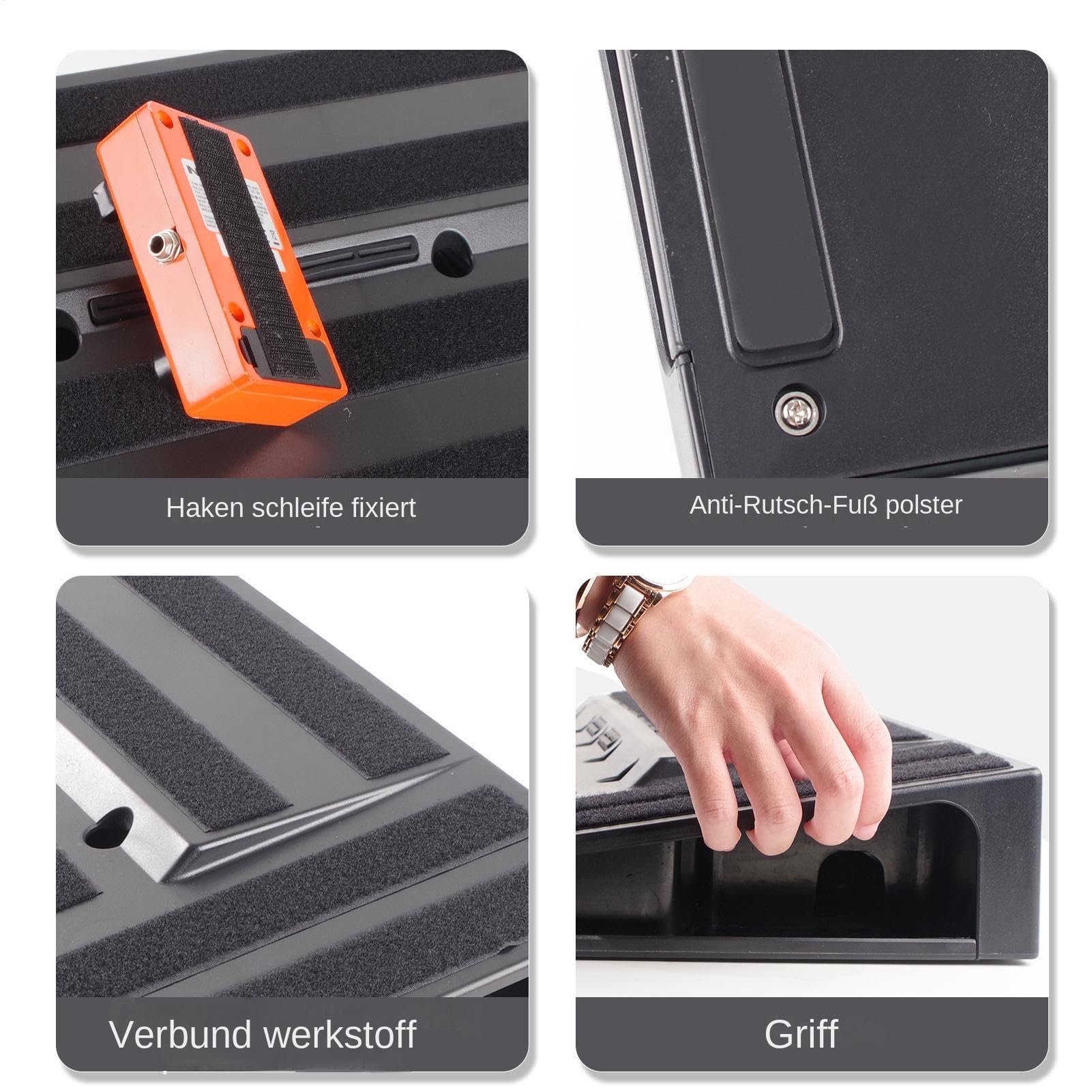 Effekt -Pedalboard, Bass Pedal Board Starke tragende Effektplatten | Wear-resistente Basszubehör Pedal Rack für die Aufnahme der Leistungsproben