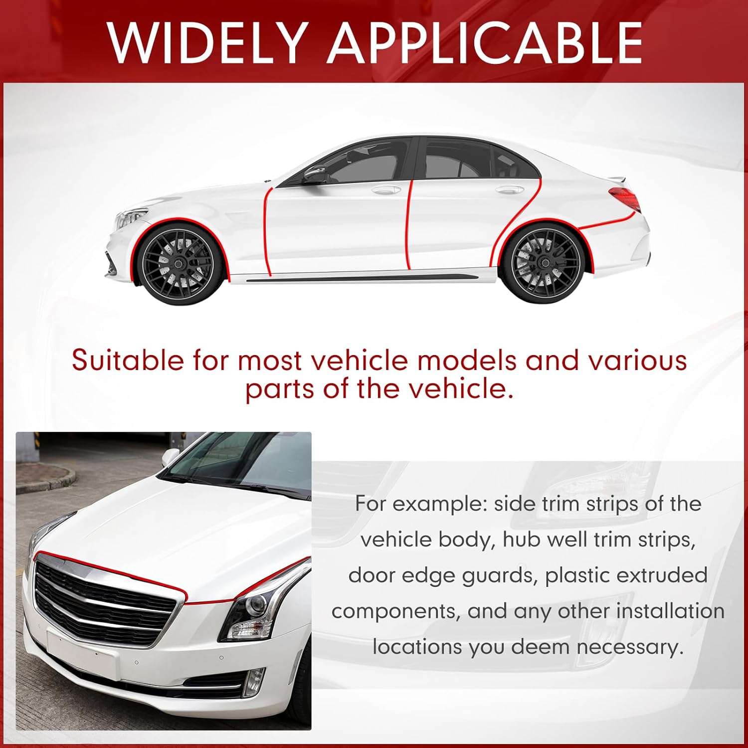 26ft Car Door Edge Trim Guards with Tape L Shaped Lip Guard Trims Molding Kit Doors Black Rubber Automotive Seal Doors Edge Protector for Cars Fender Camper Canopies Mirror Edges Running Board