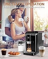 Vista 7 de Zstar Máquina de café expreso totalmente automática con espumador de leche, cafetera de café expreso profesional con molinillo, limpieza automática