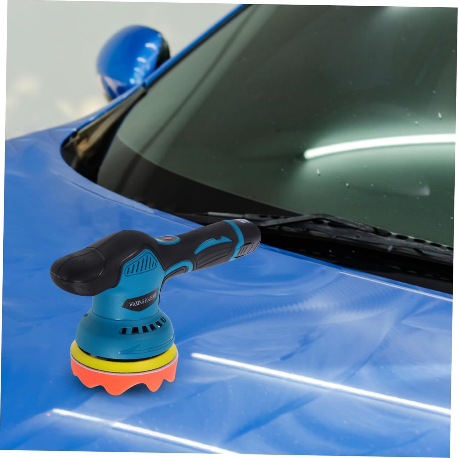 DOITOOL Cordless Vehicle Polishing Machine Adjustable Speed Handheld Electric Wax Polisher Battery-powered Eccentric Car Buffer for Detailing and Shiny Surface Finishing