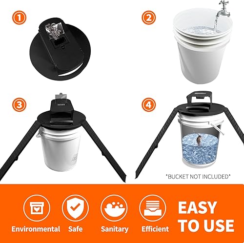 Miniatura 3 de Trampas para ratones de interior para el hogar, paquete de 4 tapas de cubo con caja transparente mejorada, 2 rampas y reinicio automático, trampa