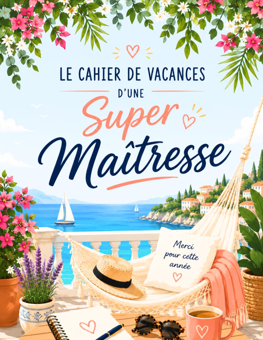 Le Cahier de Vacances Merci Maîtresse: Cadeau Maîtresse d’école Original à Personnaliser pour dire Merci en fin d’année scolaire En Couleur — ... Recettes Gourmandes, Quiz et Pages Souvenirs