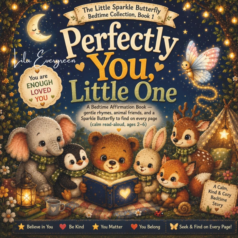 Perfectly You, Little One: A Bedtime Affirmation Book — gentle rhymes, animal friends, and a Sparkle Butterfly to find on every page (calm read-aloud, ... Little Sparkle Butterfly Bedtime Collection)