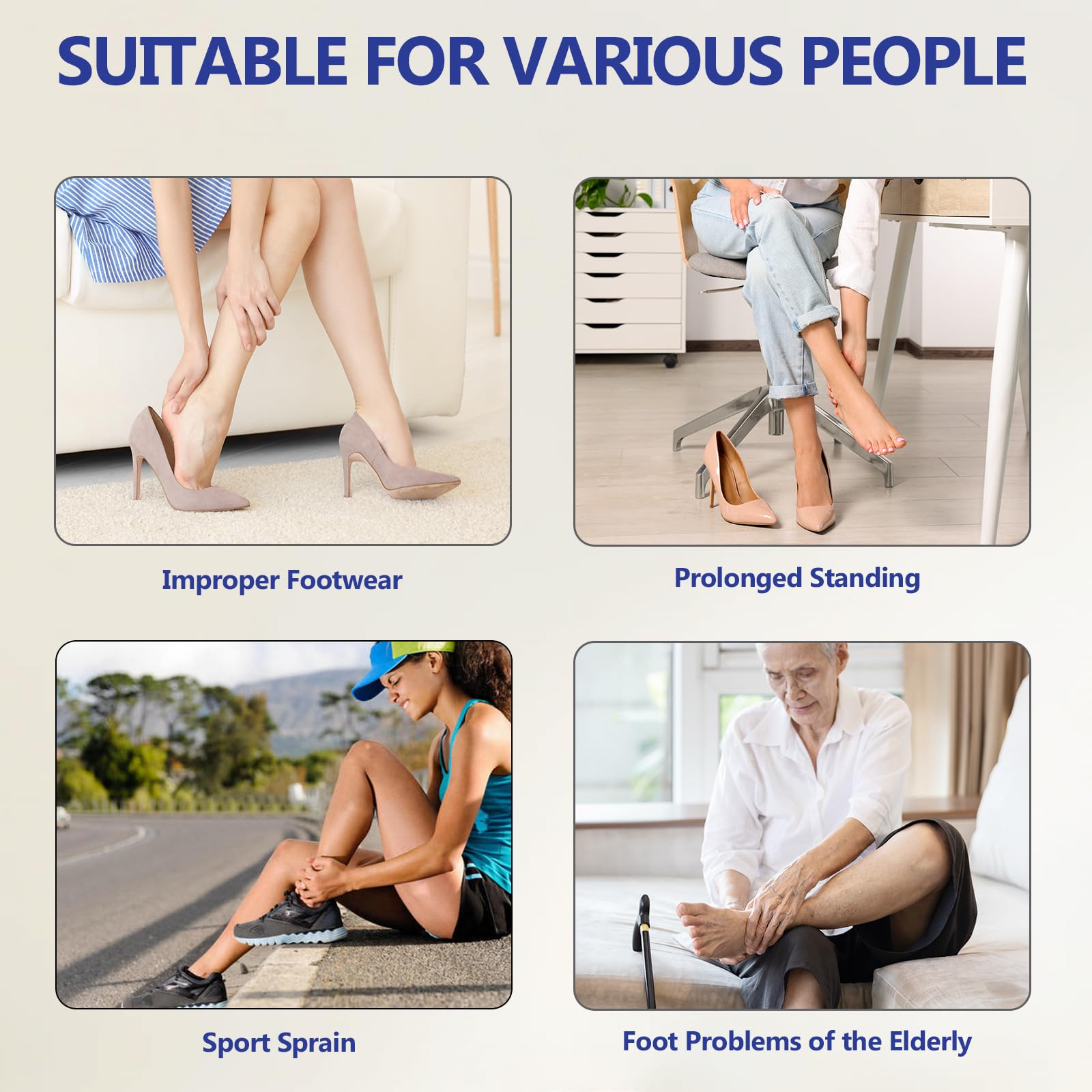 Hottoerak Lampe à lumière rouge sur pied, 165 LED 660 nm 850 nm lampe infrarouge | SBR Coussinet pour semelles et chevilles, 5 luminosité, 3 modes, minuterie 10/20/30 min
