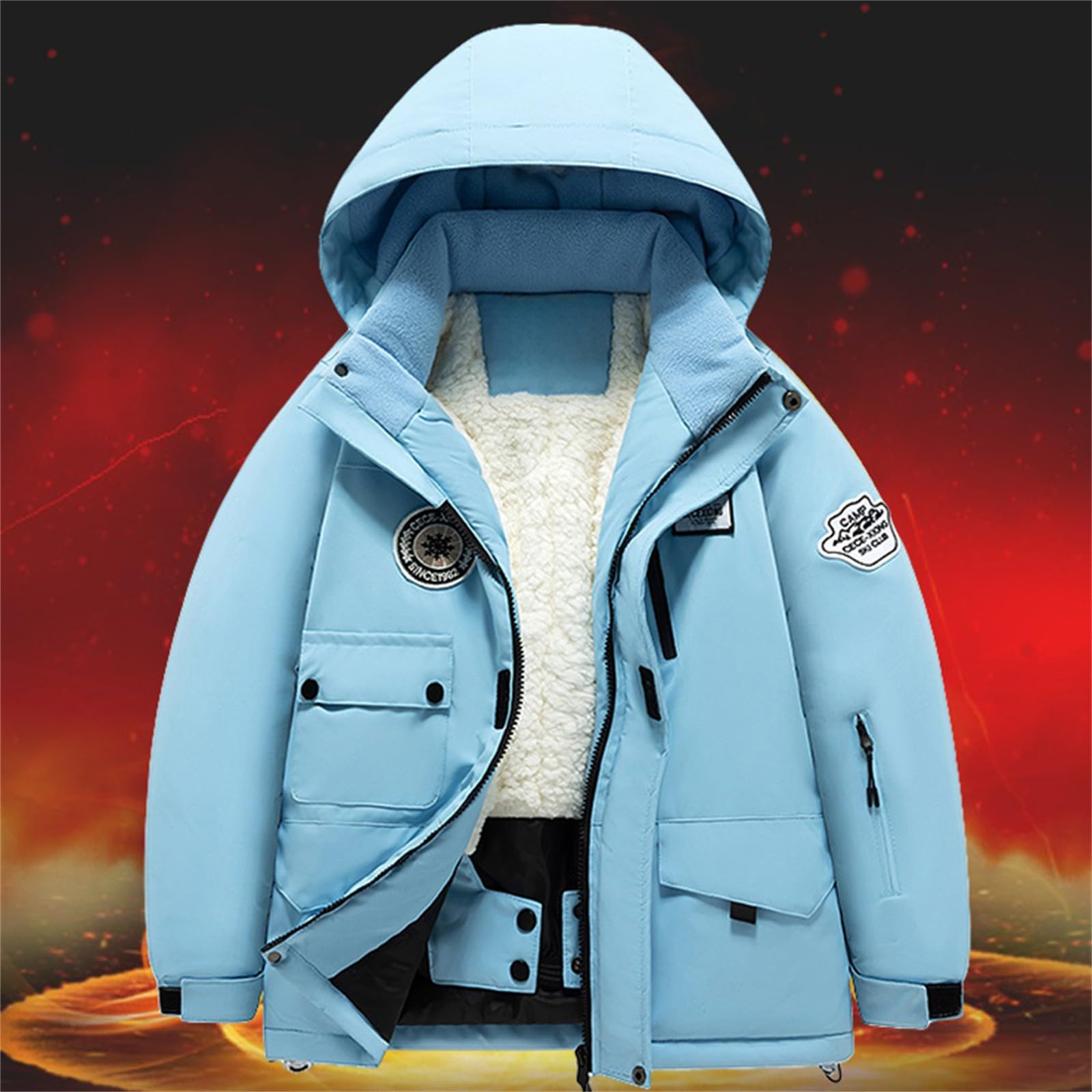 Generisch Kinder-Ski-Set aus Unisex Winterjacke und Hose Zweiteiler für Winter und Schnee, Winterset/Regen-Set für Jungen Mädchen,Schneeanzug Kinder,Winterjacke Mädchen