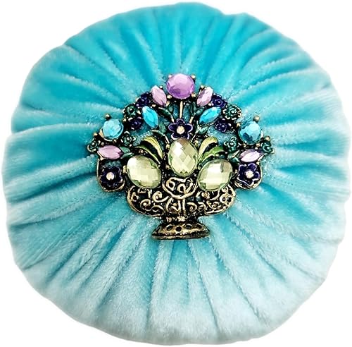 Miniatura 16 de Cojín abrasivo de terciopelo morado de 4 pulgadas para coser – 1 libra de polvo de esmeril – hecho a mano en Estados Unidos (4 pulgadas, morado)