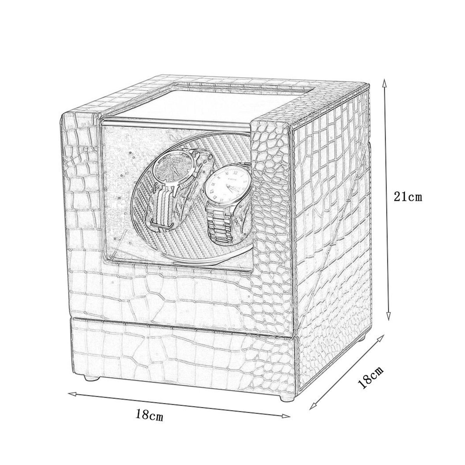 Uhrenbeweger für Automatikuhren, Holz, PU-Leder, Carbonfaser, leiser Motor