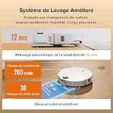 roborock Qrevo Edge 2 Set Robot Aspirateur Laveur, 25 000 Pa, Lavage des Serpillières à l'eau Chaude à 80°C, Évite 280+ Obstacles, Système Anti-enchevêtrement, 7,98cm Mince,Technologie FlexiArm, Blanc - 2