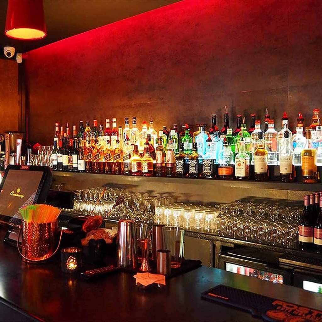 Présentoir de Bouteille d'alcool éclairé par LED Bar Présentoir de Bouteille d'alcool LED Bouteille d'alcool illuminée Affichage éclairé Porte-Bouteille de Balcon Accueil Bouteille
