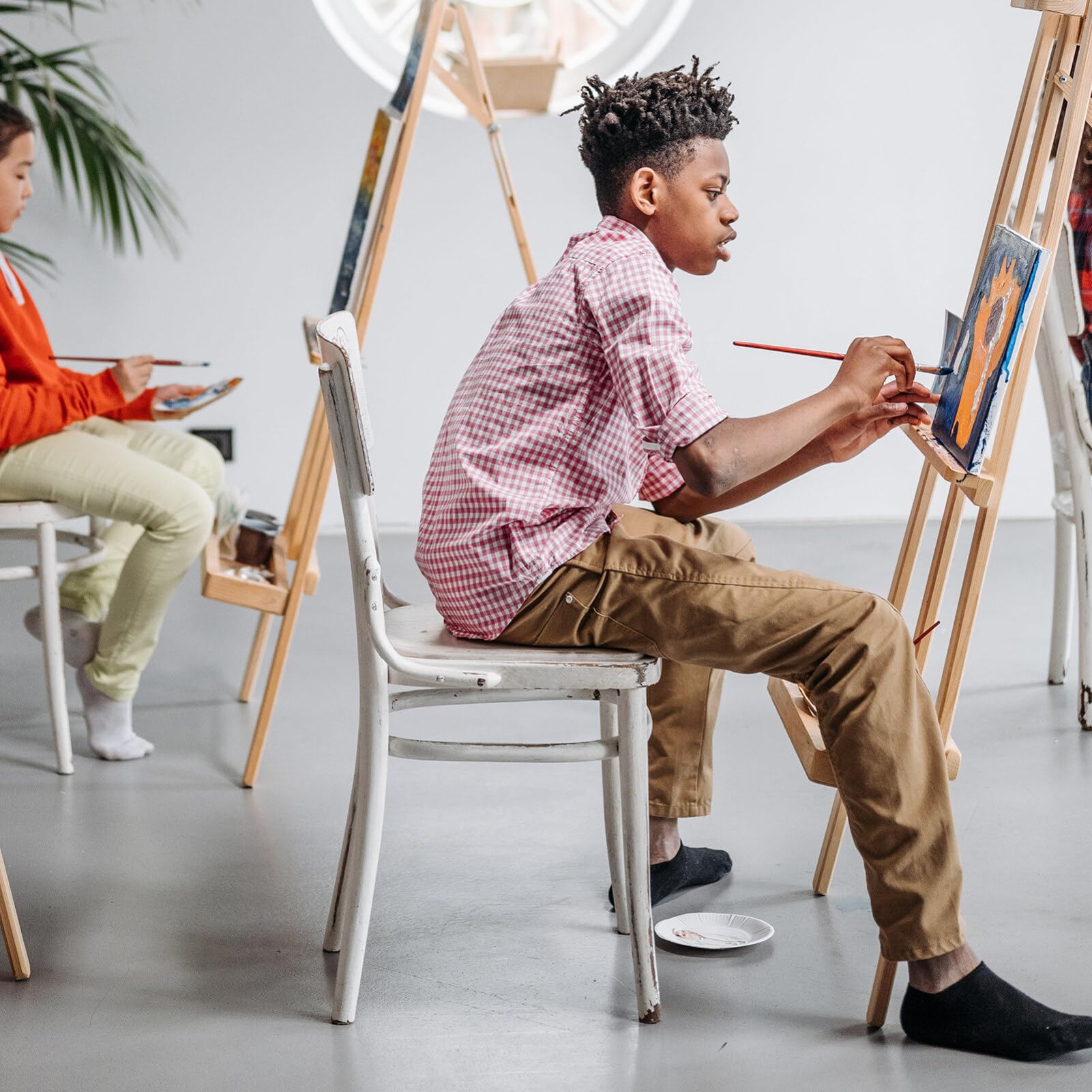 LALAFINA Art Supply Carrying Case Waterproof Artist Portfolio Case - Art Portfolio Carry Case Bag Drawing Painting Sketching Boards Bag Artist Shoulder Bag Art Supplies for Men Women Pink