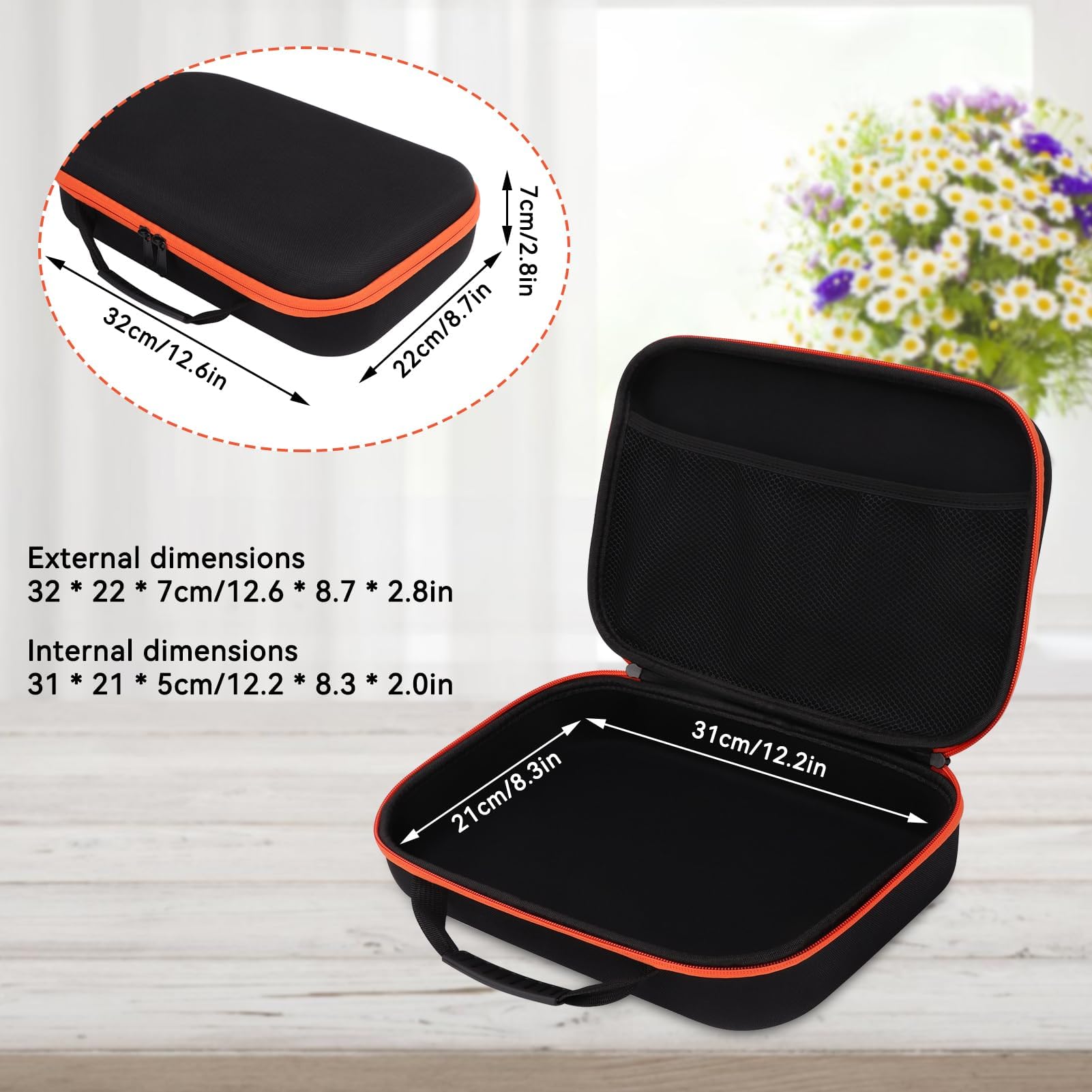 Agatige Étui de Stockage pour Perceuse électrique, Sac Pochette à Outils Sac Conteneur à Outils Oxford Tissu Accessoire Mallette de Rangement Outils de Coupe Organisateur de Stockage (L)