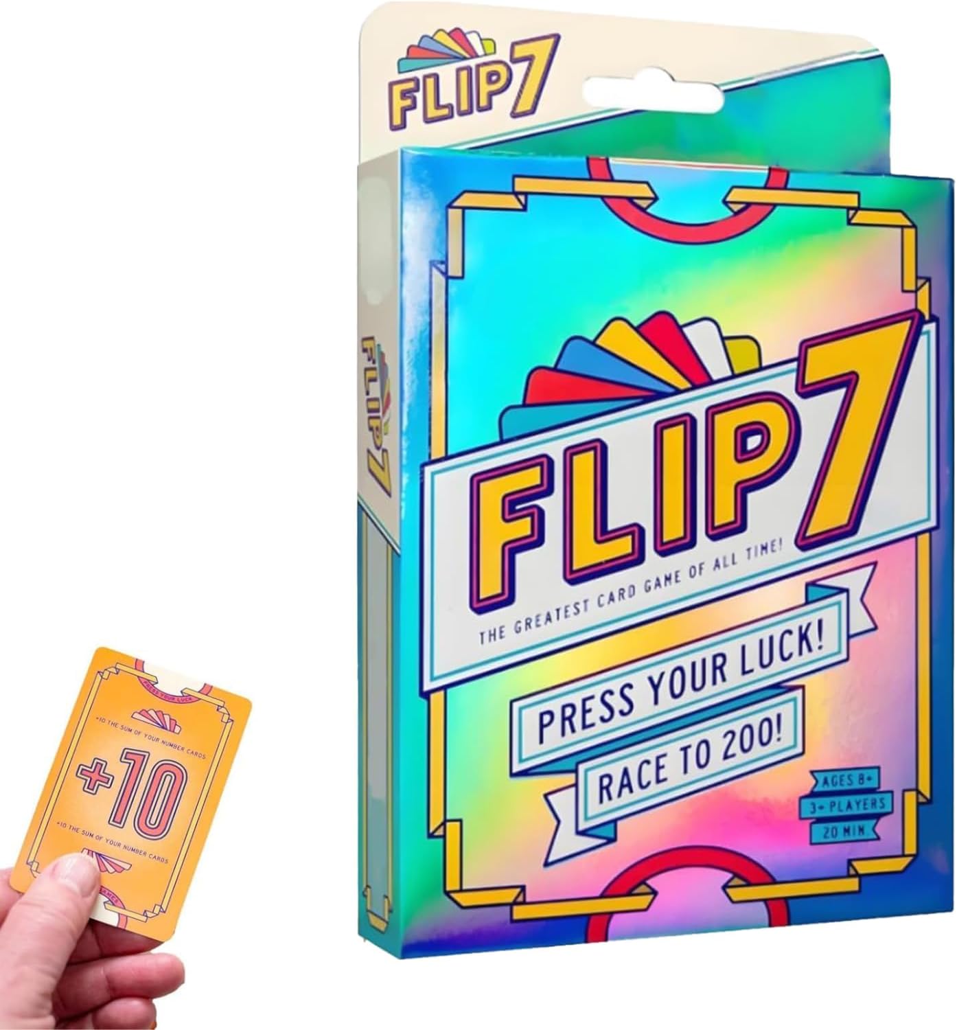 Flip 7 - Card Game Mix of Luck and Strategy, Fast-Paced Addictive Card Game, Quick to Learn and Easy to Teach, 3+ Players, Ages 8 & Up, 20 Minutes Play Time