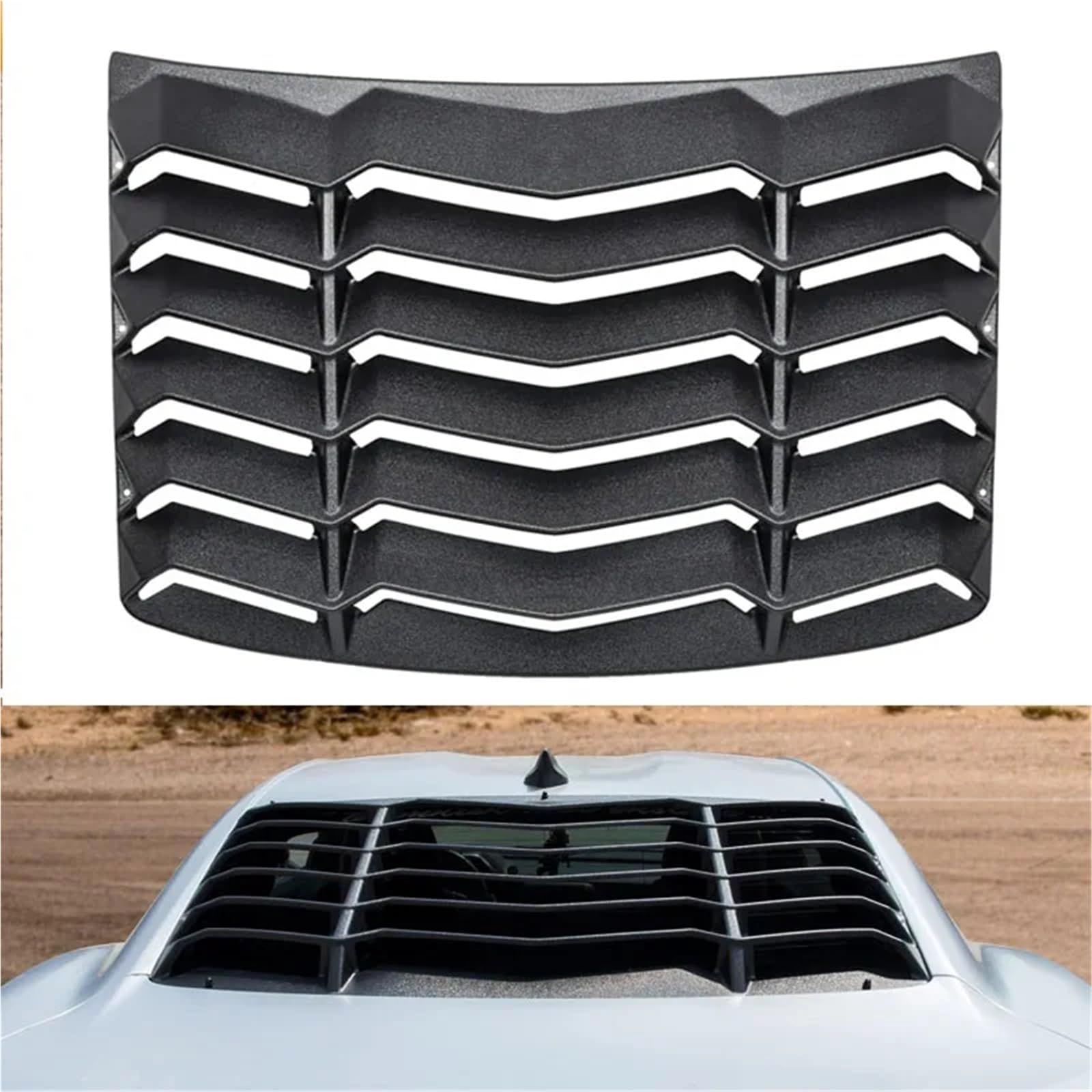 Rear Window Louvers Compatible for Chevrolet Chevy Camaro 2016-2023 Windshield Sun Shade Cover Vent Scoop GT Lambo Style Custom