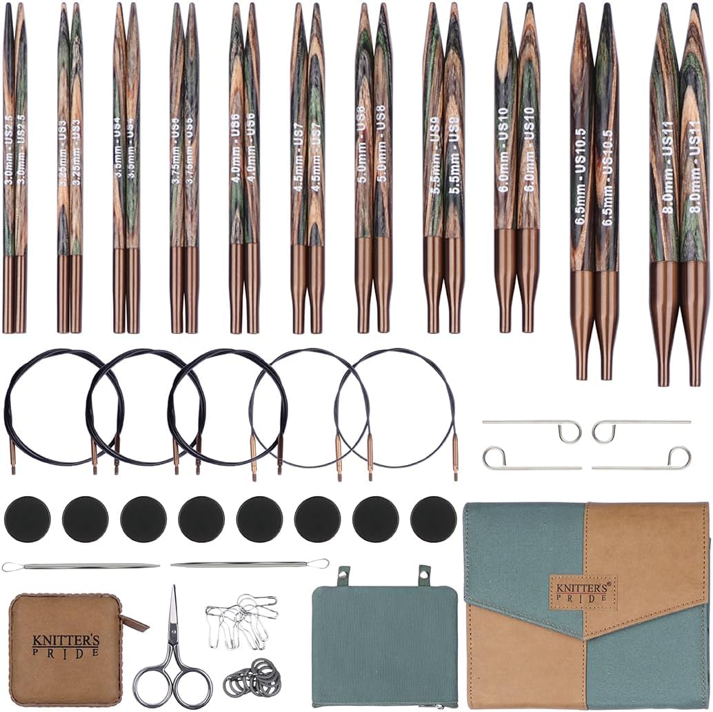 Knitter’s Pride Terra Regal Interchangeable Needle Set 4"" (10cm) – 11 US Sizes (2.5 to 11)