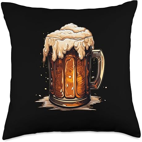 Funny Keg of Beer Hops Party with This Funny Beer Mug Costume Throw Pillow