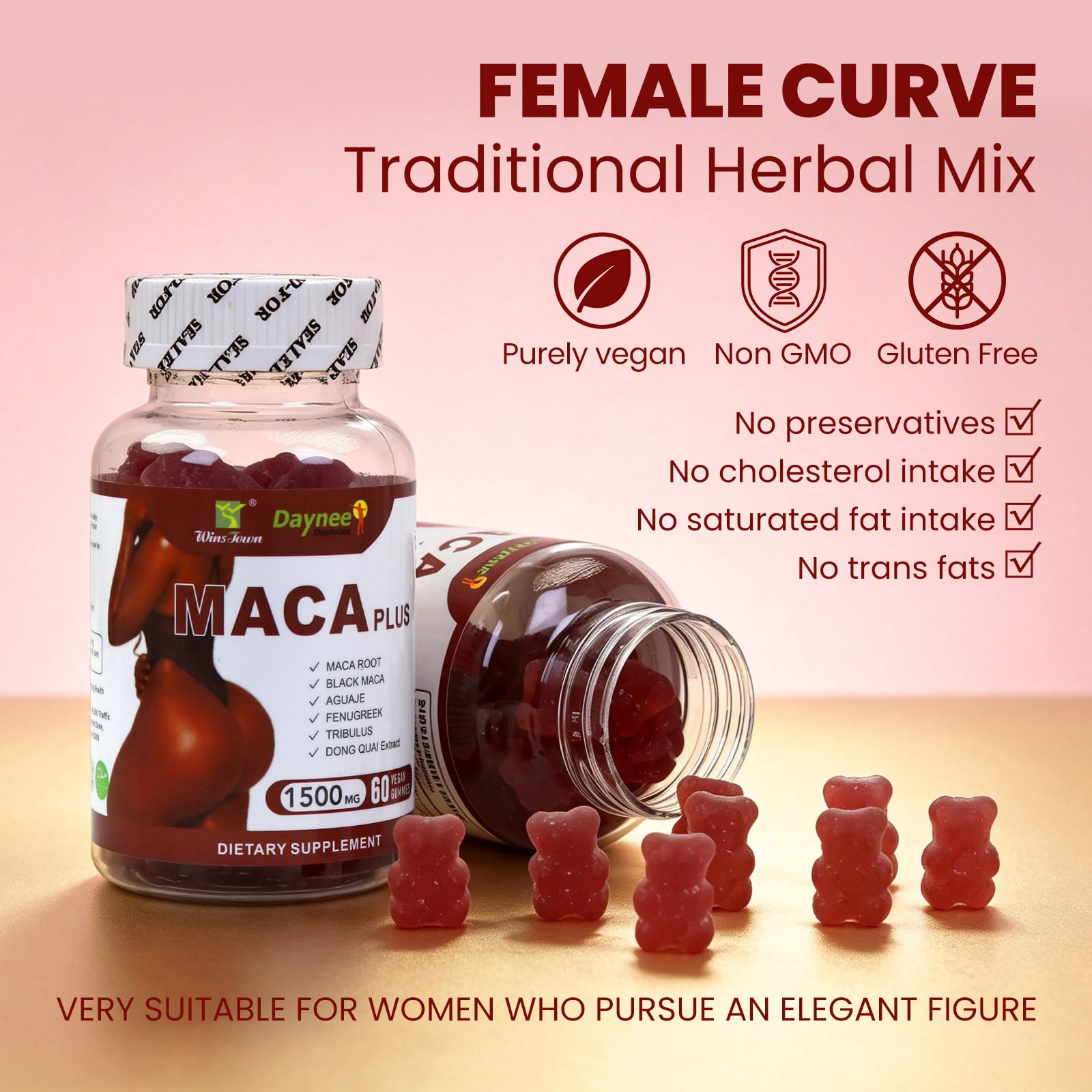 Maca Plus Gummies, Maca Gummies for Butt & Hips, 60 Count — Amazon image 5