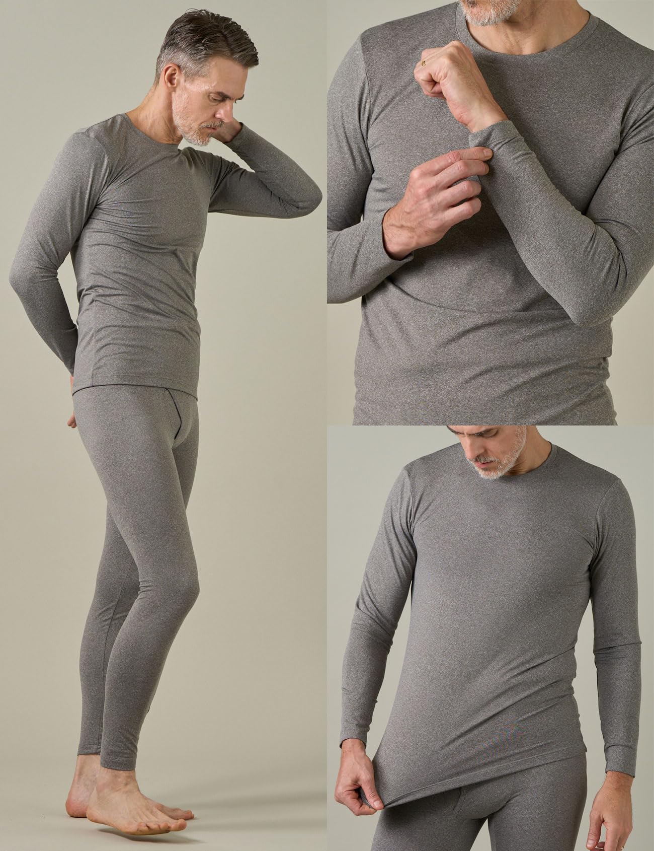 LAPASA Completo Termico Uomo in Pile Calzamaglie Termica & Maglie Termiche Set Sport Invernali Sci Snowboard Sport Running Trekking Caldo/più Caldo/Extra-Caldo М11