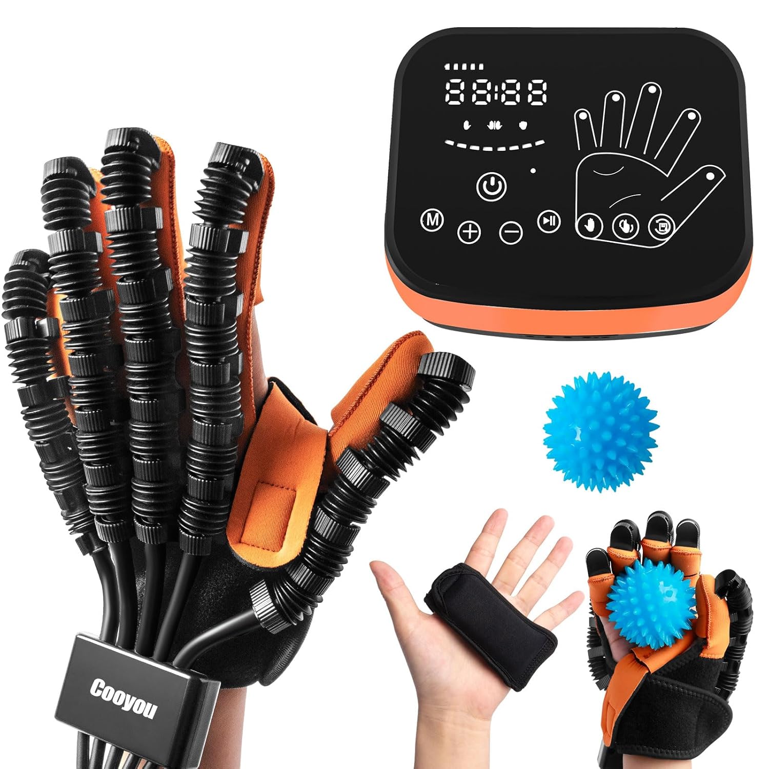 Stroke Hand Rehabilitation Glove｜Pararlysis Finger Recovery｜Robotic Hands Rehab - Right Hand, Size L