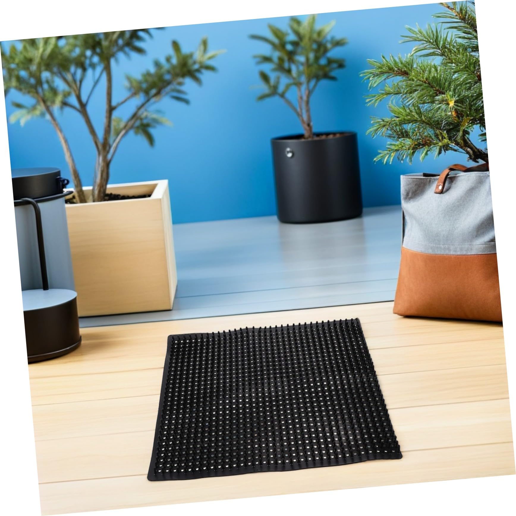 4 Stück Nistmatten für Hühnerställe 32x30cm aus Pp Schwarz | Antirutsch, Leicht zu Reinigen, für Stall und Käfig, Wiederverwendbare Einlagen für Hühner
