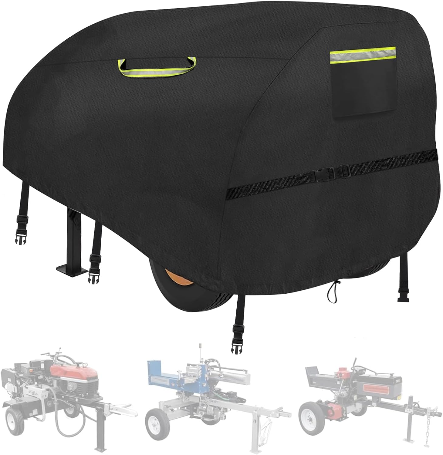 Log Splitter Cover, 600D Heavy Duty Waterproof Oxford Cloth, All Weather UV Dust Resistant, 83" L x 45" W x 39" H, Fit 15-45 Ton Gas Electric Log Splitter Outdoor Protection