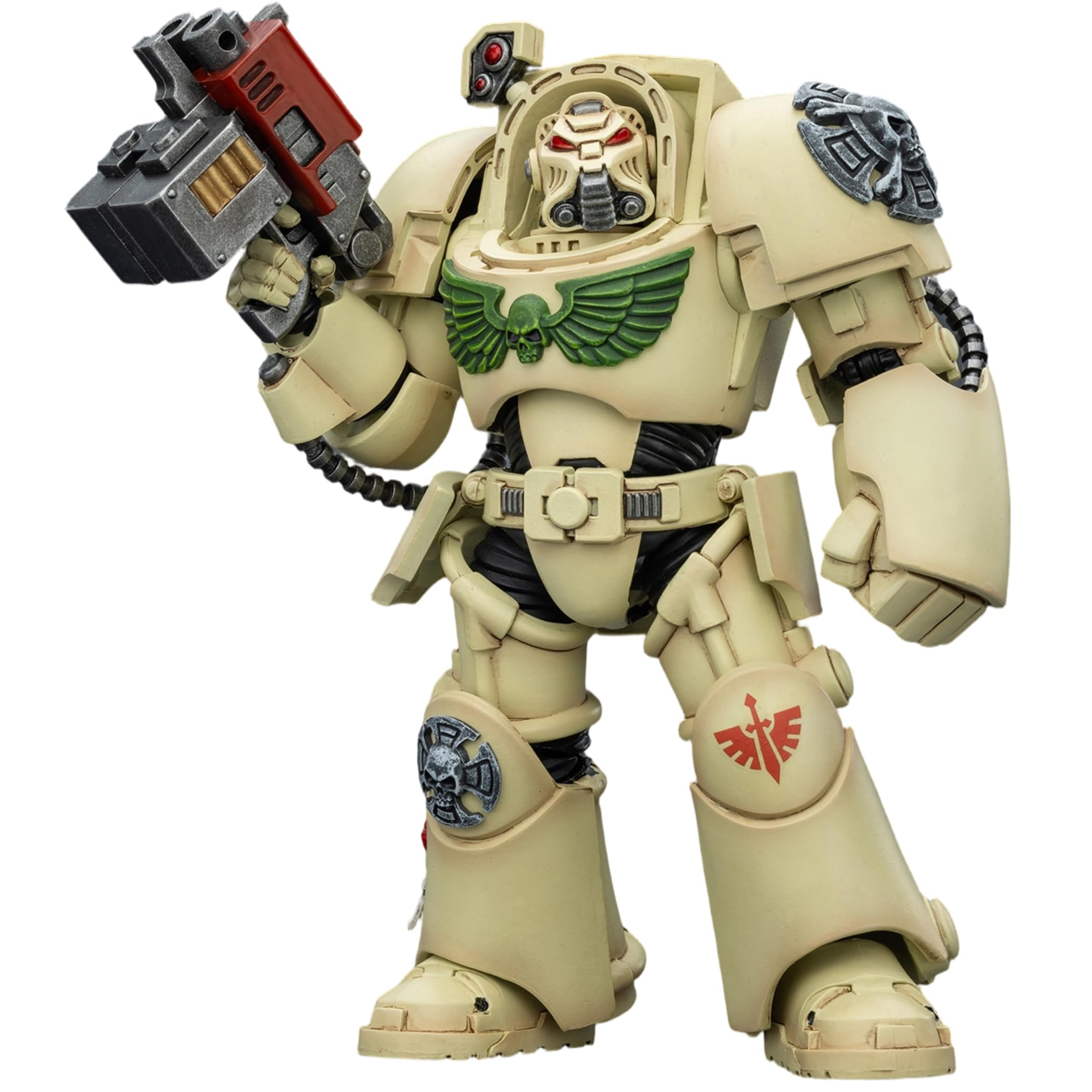 JOYTOY Warhammer 40K 1/18 Action Figures Dark Angels Terminator 2 with Power Fist and Storm Bolter 5.6Inch Collectible Model Birthday Gifts Warhammer Series Model