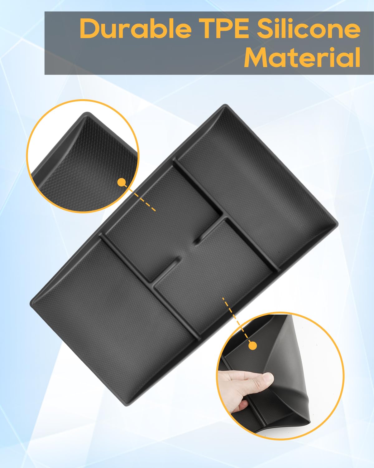 YEE PIN Per BYD Seal EV 2023 2024 2025, vassoio organizzatore nella parte inferiore della console centrale, scatola inferiore in silicone per auto, controllo centralizzato