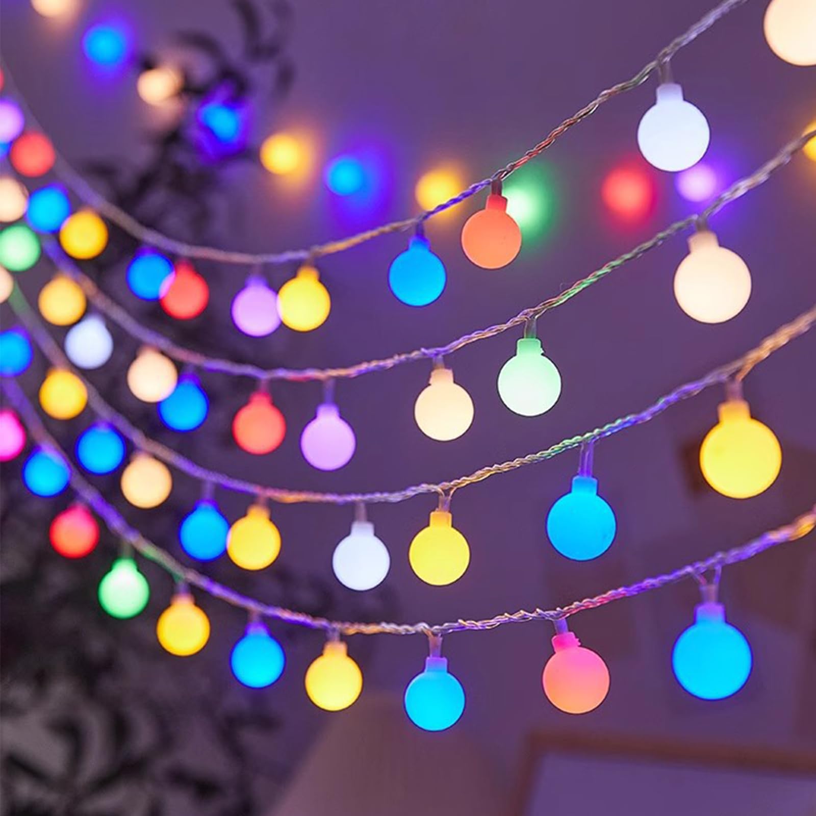 LED Globe Fairy Lights, 150 cm 10 LEDs Multi-Coloured Globe Fairy Lights, Battery-Operated, Globe Fairy Lights, LED Fairy Lights Globe, for Wedding, Party, Christmas, Garden, Room, Indoor, Outdoor โ image 1