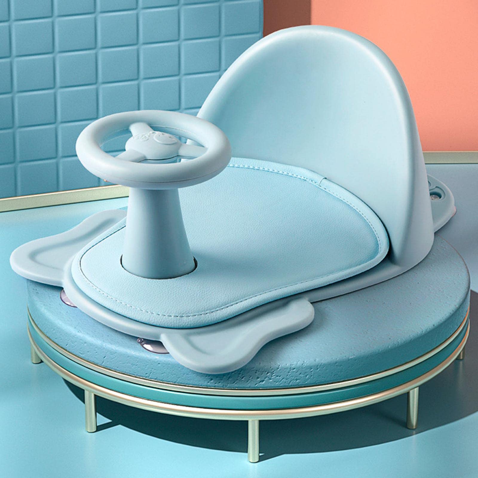 harayaa Sedile, Vaschetta per Il Bagno Ventose per Bambini Dai 6 Mesi in Su, blue