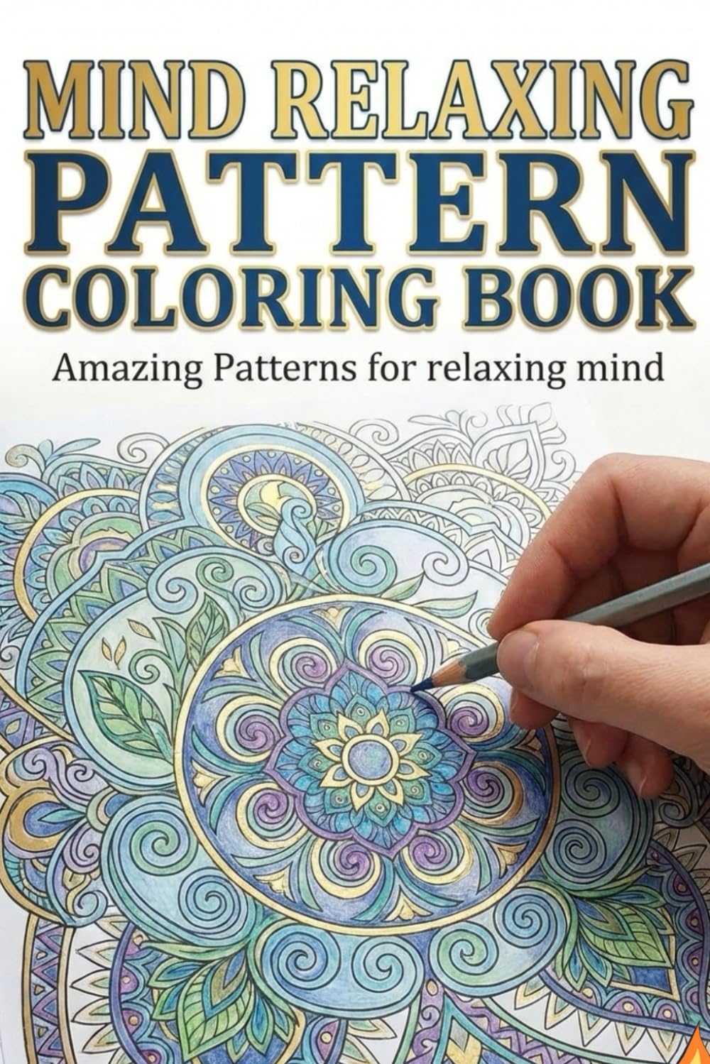 Mind Relaxing Pattern Coloring Book for Adults Stress Relief Coloring Pages with Calming Geometric, Mandala & Abstract Designs for Mindfulness, Relaxation & Anxiety Relief