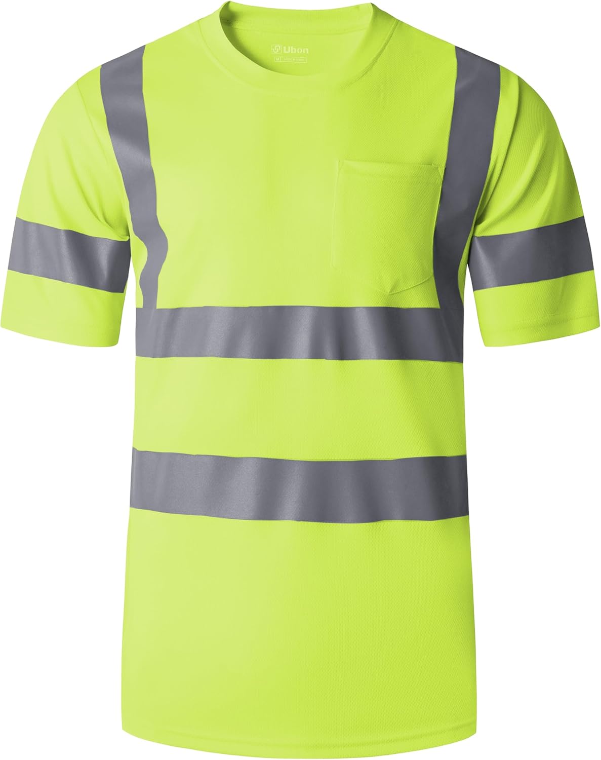 Ubon Safety Shirts for Men, Reflective High Visibility Construction Shirts Short Sleeve Work Shirts 3-Pack - Image 2