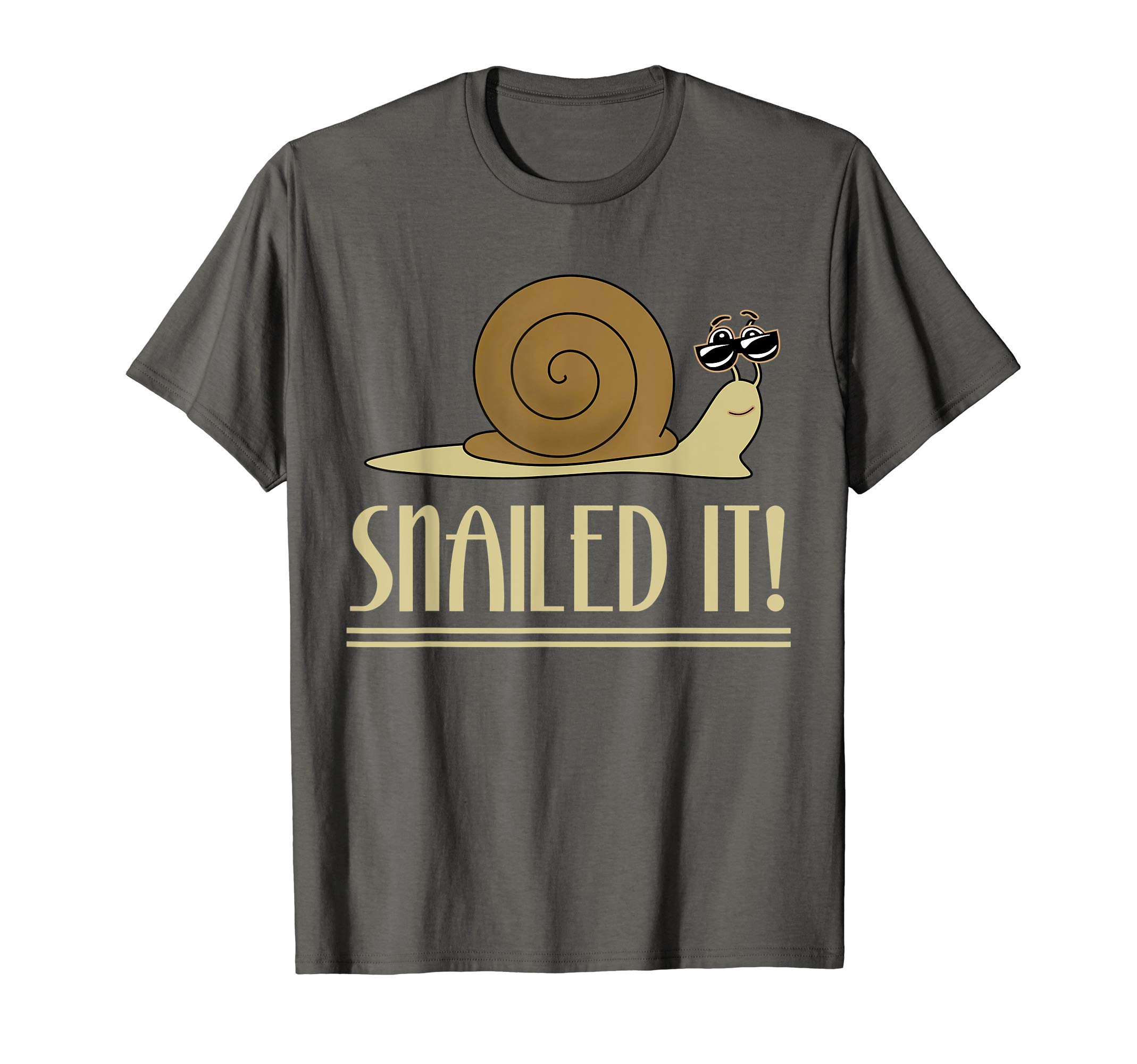 Snailed It! Terrestrial Gastropod Mollusk Snail Pun T-Shirt