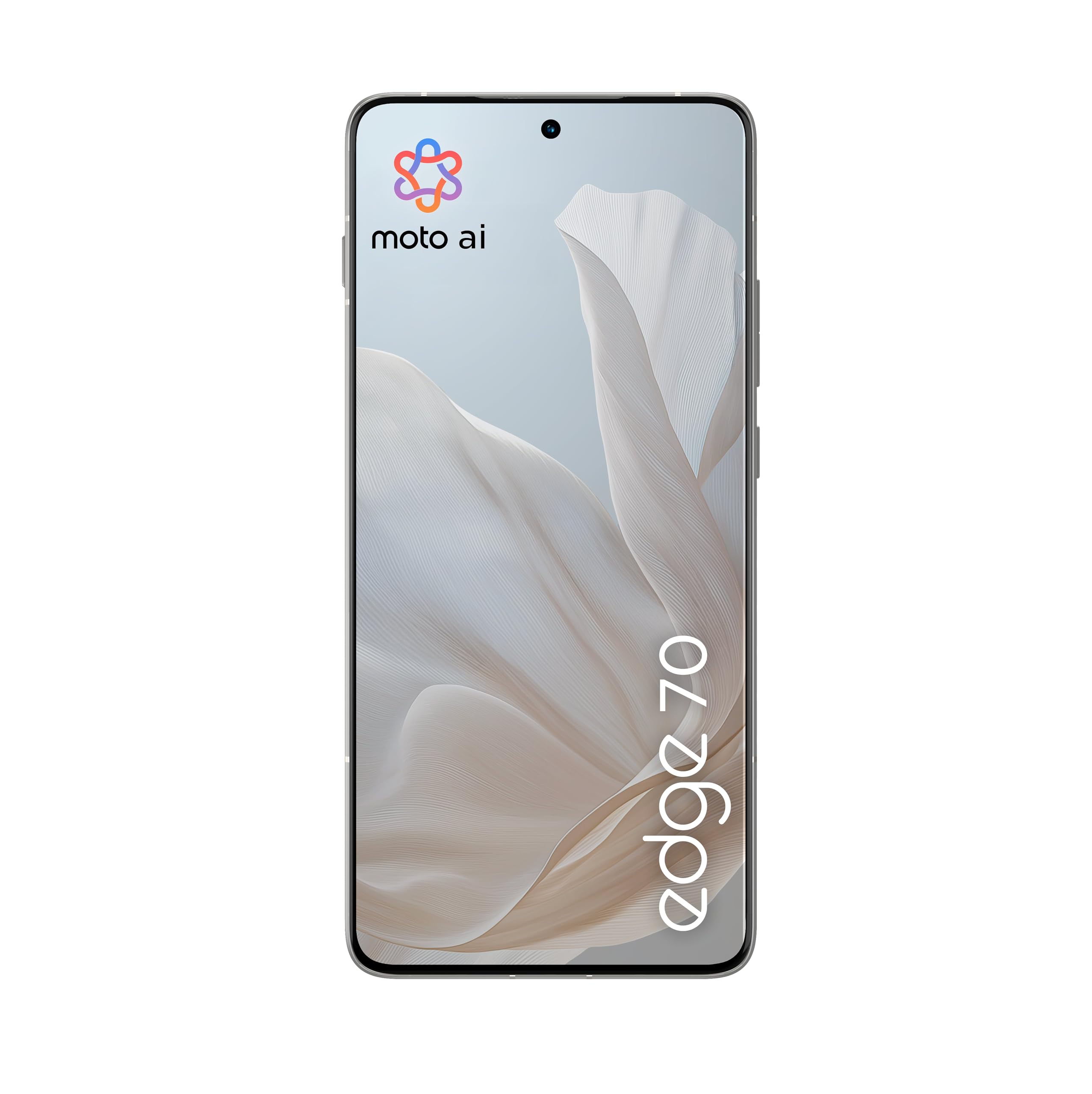 Motorola edge 70 e moto buds loop con crystals by Swarovski®(12/512GB, Doppia fotocamera 50MP+flicker cam, selfie 50MP, sottile 5.99mm, 4800mAh, Display 6.67" 120Hz, Android 16) PANTONE Cloud Dancer