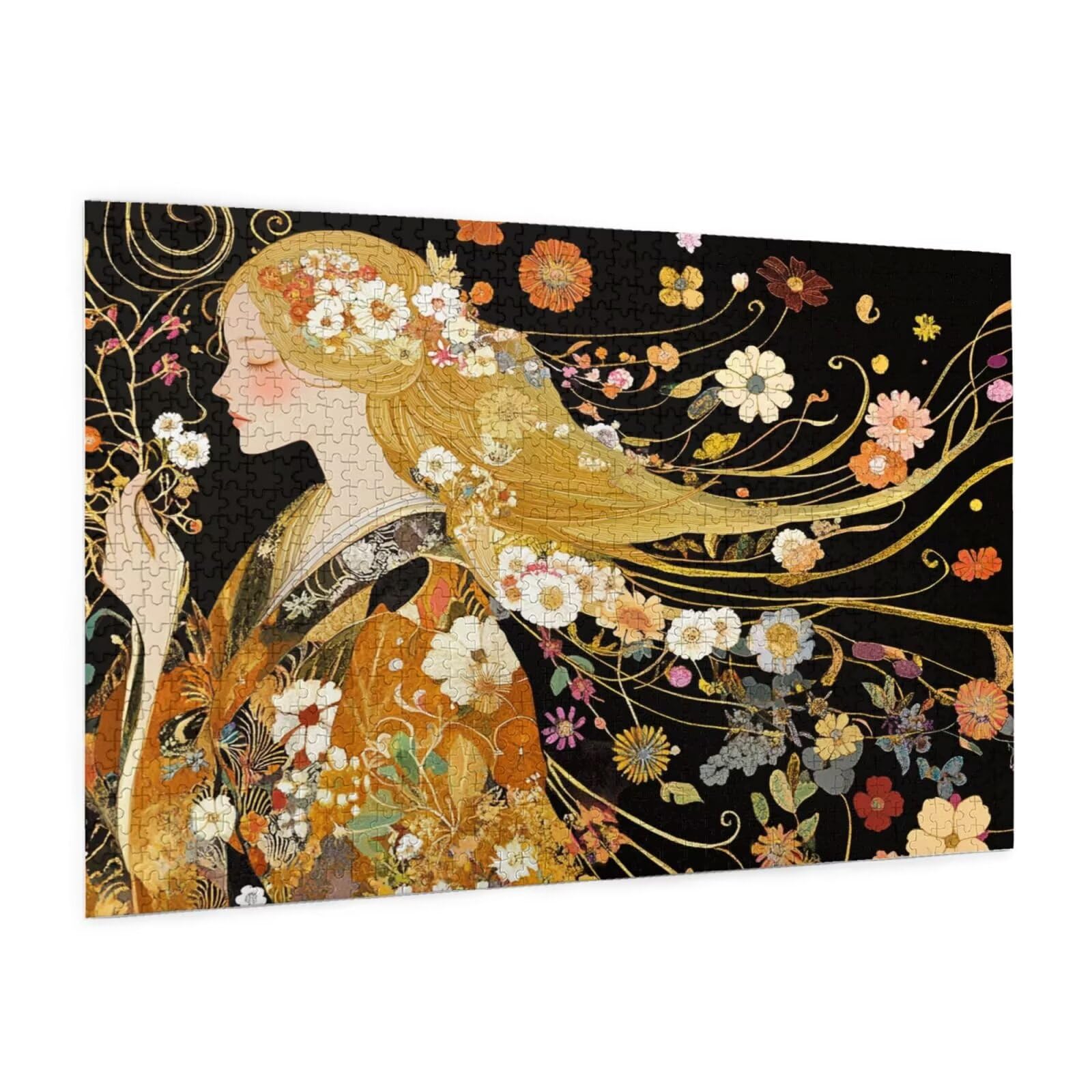 Puzzle kwiatowe, 3000 elementów, Gustav Klimt, puzzle dla dorosłych, z pudełkiem na prezent, "zrób to sam", duże drewniane puzzle dla dorosłych, gra zręcznościowa dla całej rodziny, prezenty dla