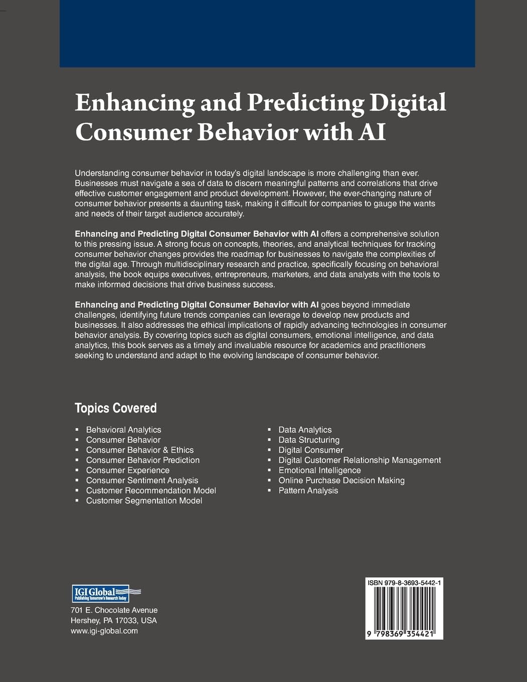 Enhancing and Predicting Digital Consumer Behavior with AI (Advances in Marketing, Customer Relationship Management, and E-Services)